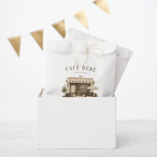 Cafe bebe gender neutral brown baby shower favour bag