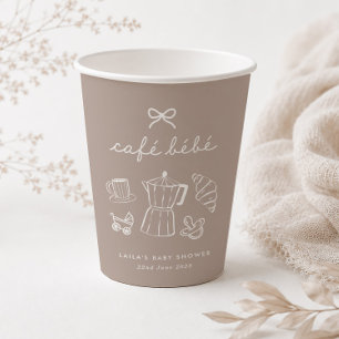 Cafe Bebe Home Coffee Baby Shower Paper Cups