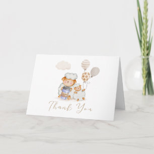 Café Bébé Mommy Sheep Balloon Coffee Baby shower Thank You Card