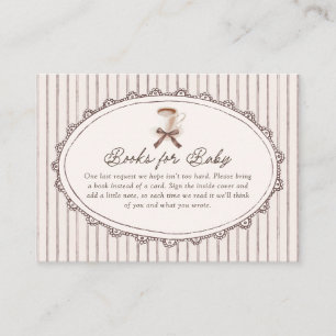 Cafe Bebe Vintage Stripes Books for Baby Enclosure Card