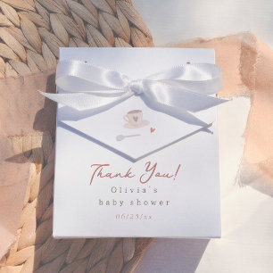 Cafe Bebe Watercolor Baby Shower Thank You Favor Box