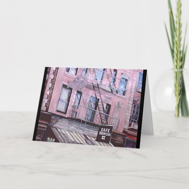 Cafe Borgia Greeting Card (Front)