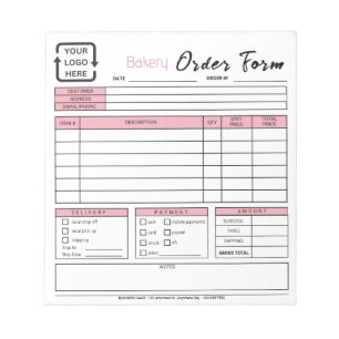 Café boulangerie moderne Pink Commander Bloc-notes