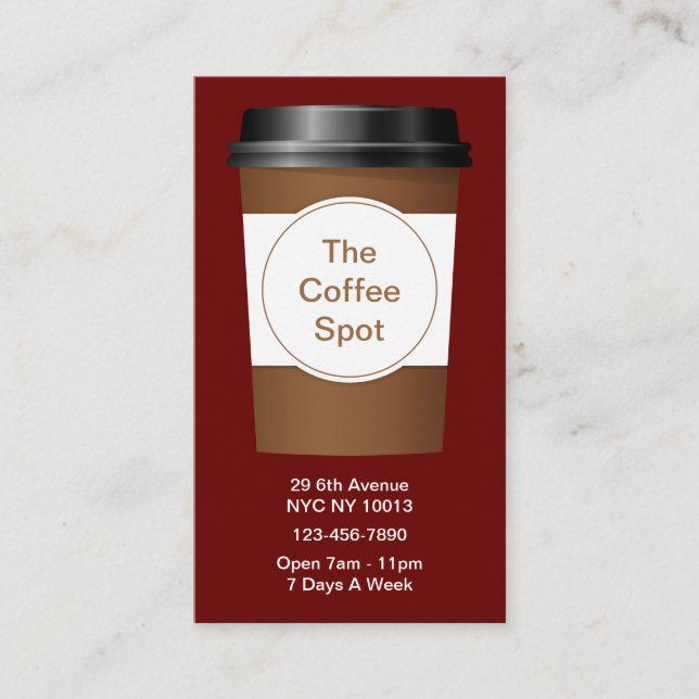 Café Boutique Cartes de visite intelligents (Devant)