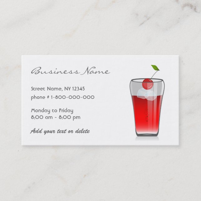 Cafe Business Card (Front)