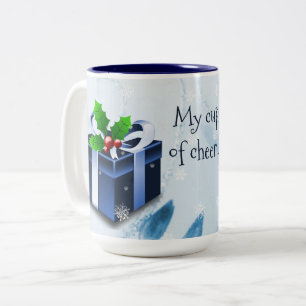Café cadeau de Noël bleu Mug