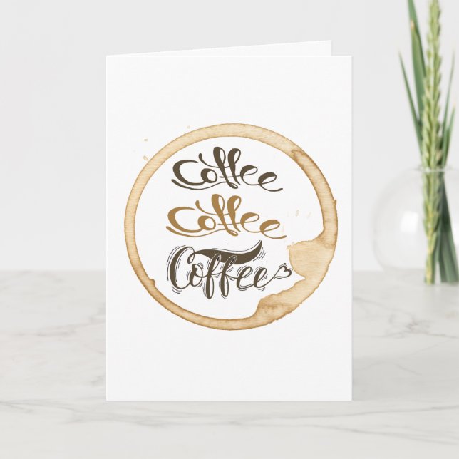Café Café Café Carte de voeux pliée (Devant)