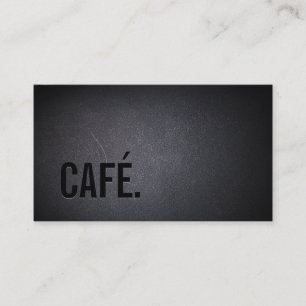 CAFÉ Cafe Elegant Dark Bold Text Modern Business Card