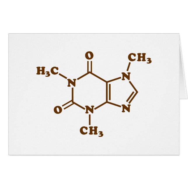 Café caféine Formule chimique moléculaire (Devant horizontal)