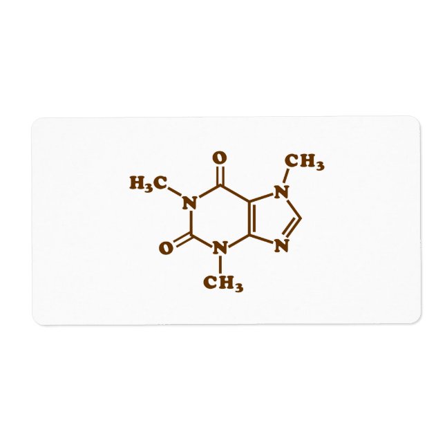 Café caféine Formule chimique moléculaire (Devant)