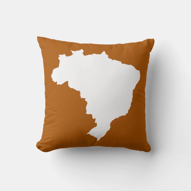 Café Caramel Festive Brazil Throw Pillow (Front)