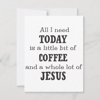 café carte postale et Jésus