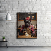 Café Chaos: French Bulldog Behind the Bar
