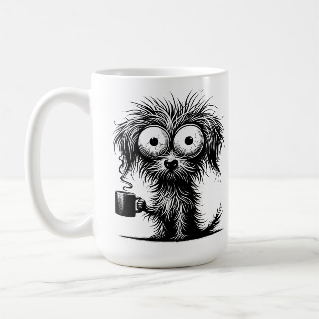 Café Chien tasse de café 15oz (Gauche)