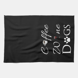 Café Chiens de vin Serviette de cuisine