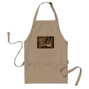 cafe con leche bokeh standard apron