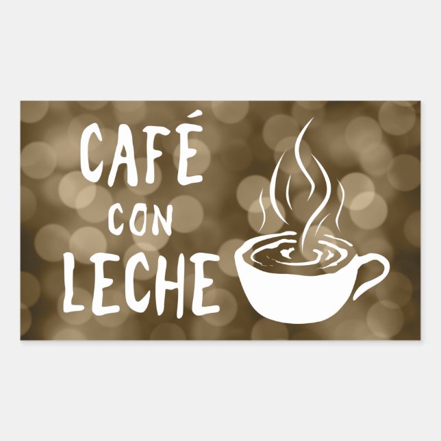 cafe con leche bokeh sticker (Front)