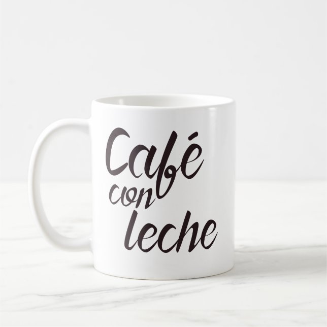 Café con Leche Spanish Coffee Mug (Left)