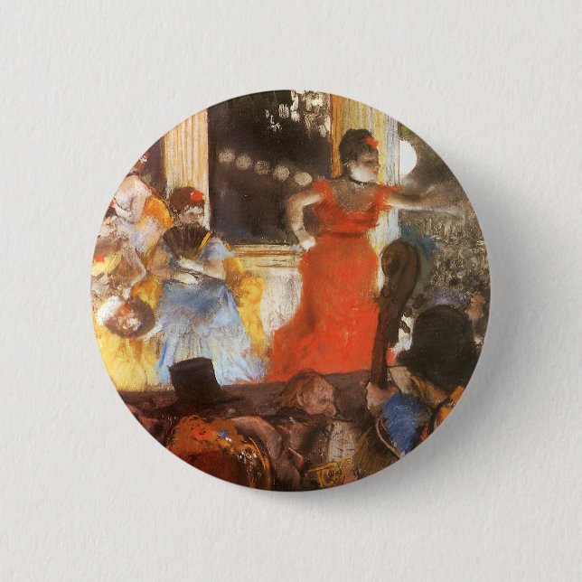 Cafe Concert at Les Ambassadeurs by Edgar Degas 2 Inch Round Button (Front)