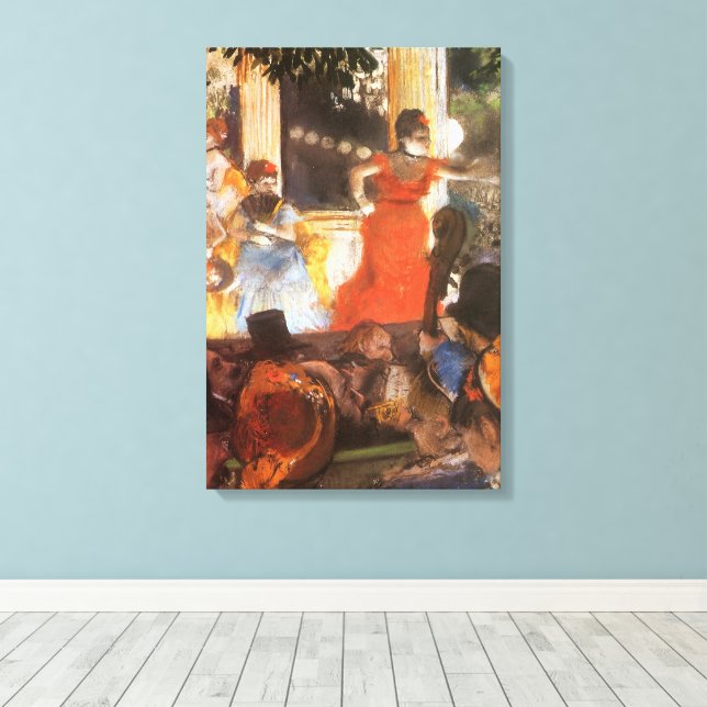 Cafe Concert at Les Ambassadeurs by Edgar Degas Canvas Print (Insitu(Wood Floor))