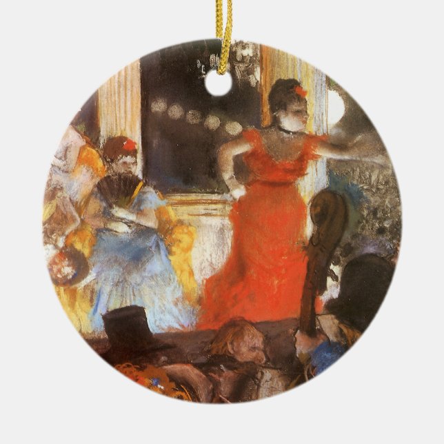 Cafe Concert at Les Ambassadeurs by Edgar Degas Ceramic Ornament (Front)