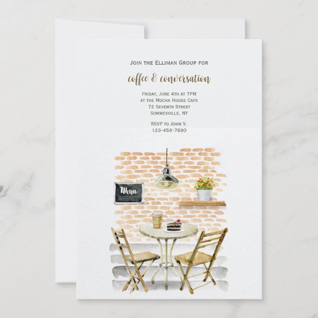 Cafe Connection Invitation (Front)