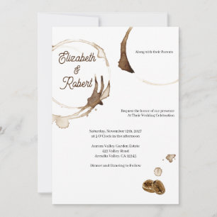 Café Couple Faire-part de mariage