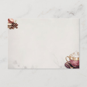 Café Crémeux Basic Blank Recipe Card