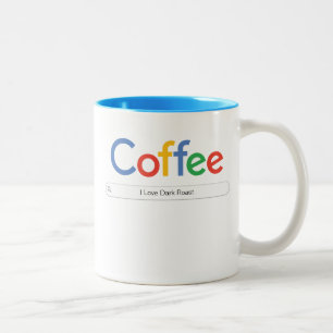 Café Dans Google Police Mug à café à deux tons