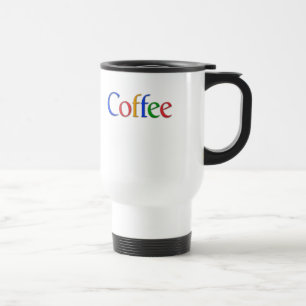 café dans une tasse avec police google