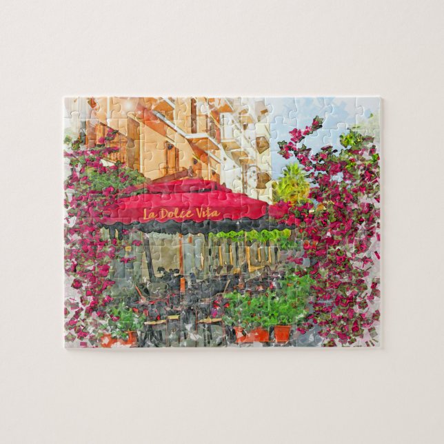 Café de Dolce Vita de La dans le puzzle (Horizontal)