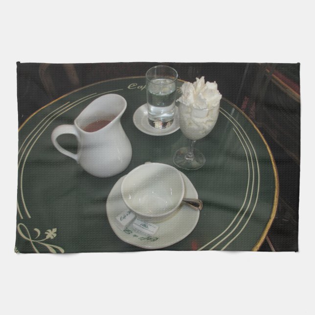 Cafe de Flore, Paris, France - Cafe Viennois Kitchen Towel (Horizontal)