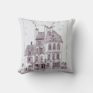 Cafe De La Mairie Boulogne-Sur-Mer, France Throw Pillow