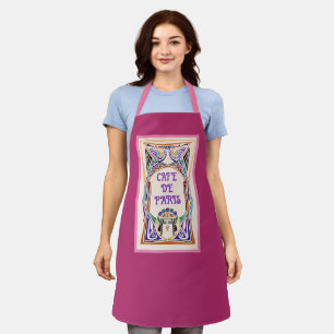 Cafe de Paris Art Nouveau All-Over Print Apron