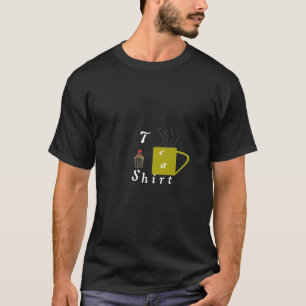 Café de T-shirt et gâteau de tasse