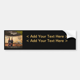 Cafe Doberman Bumper Sticker