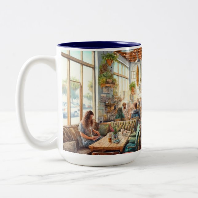 Café Eclectique à San Diego Mug (Gauche)