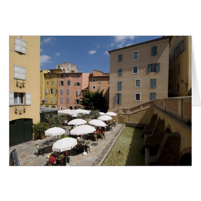 Café en plein air, Place de l'Eveche, Grasse, (Devant horizontal)