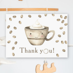Café en préparation Baby shower Merci