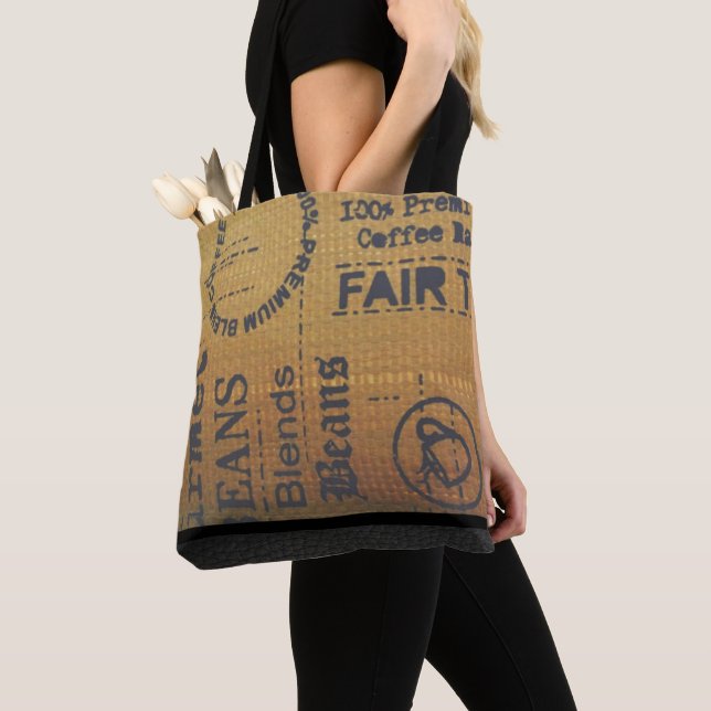 Café équitable Burlap sac - Sac fourre-tout (De près)