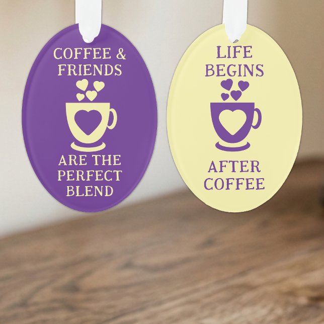 Café et amis cœurs violets amour (Créateur téléchargé)