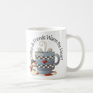 Café et amis réchauffer le coeur Mug Coffee Mug Cu