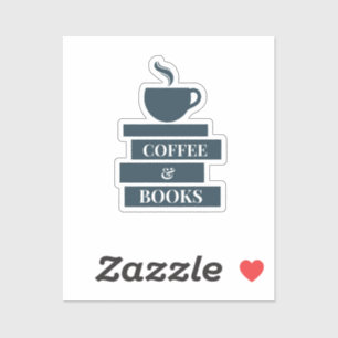 Café et livres Sticker