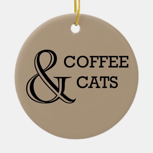 Café et ornement de chats (Devant)