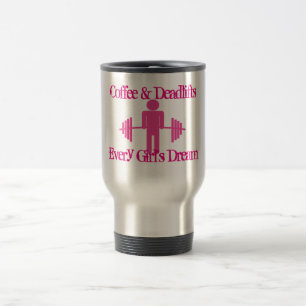 Café et tasse rose de Deadlifts