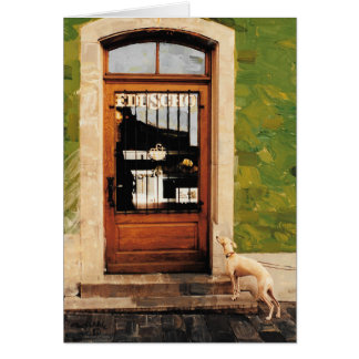 Café européen - peinture originale par C. Schridde