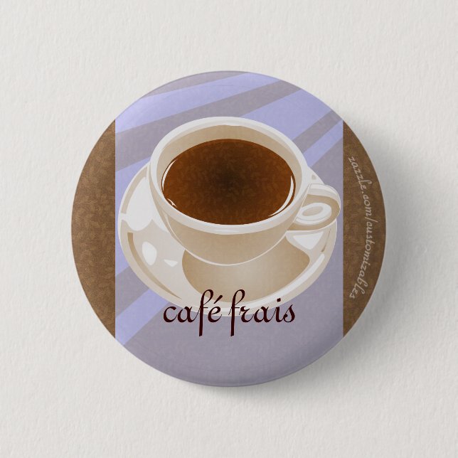 Café frais 2 inch round button (Front)