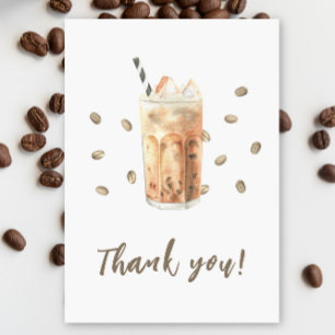 Café glacé Baby shower Merci