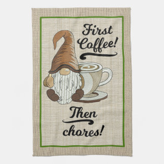 Café Gnome Plat ou corvées Serviette de cuisine