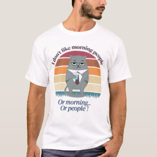 Café grincheux captif Matin Humour Design T-shirt
